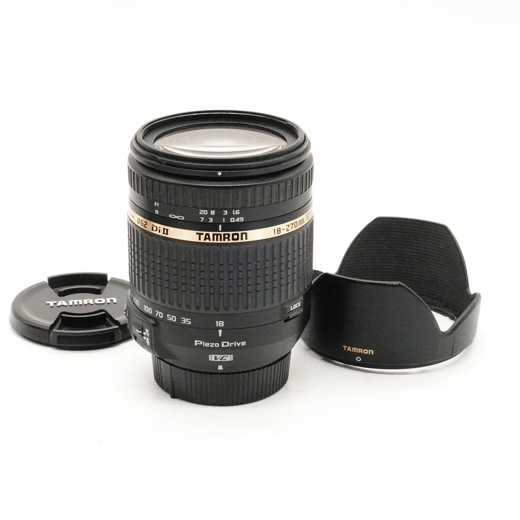 Pre-Owned Tamron AF 18-270mm f/3.5-6.3 Di II VC Lens for Nikon With Caps, Hood, Manual SN: 123903 (Second Hand)
