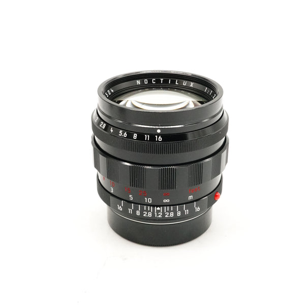 Pre-Owned Leica Noctilux-M 50mm f/1.2 ASPH Lens Glossy Black Boxed As New, Hood, Caps, Case SN: 4945504 (Second Hand)