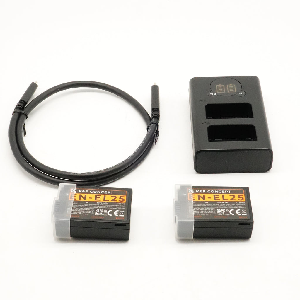 Pre-Owned K&F Concept Charger, Battery Set for Nikon EN-EL25 (Second Hand)