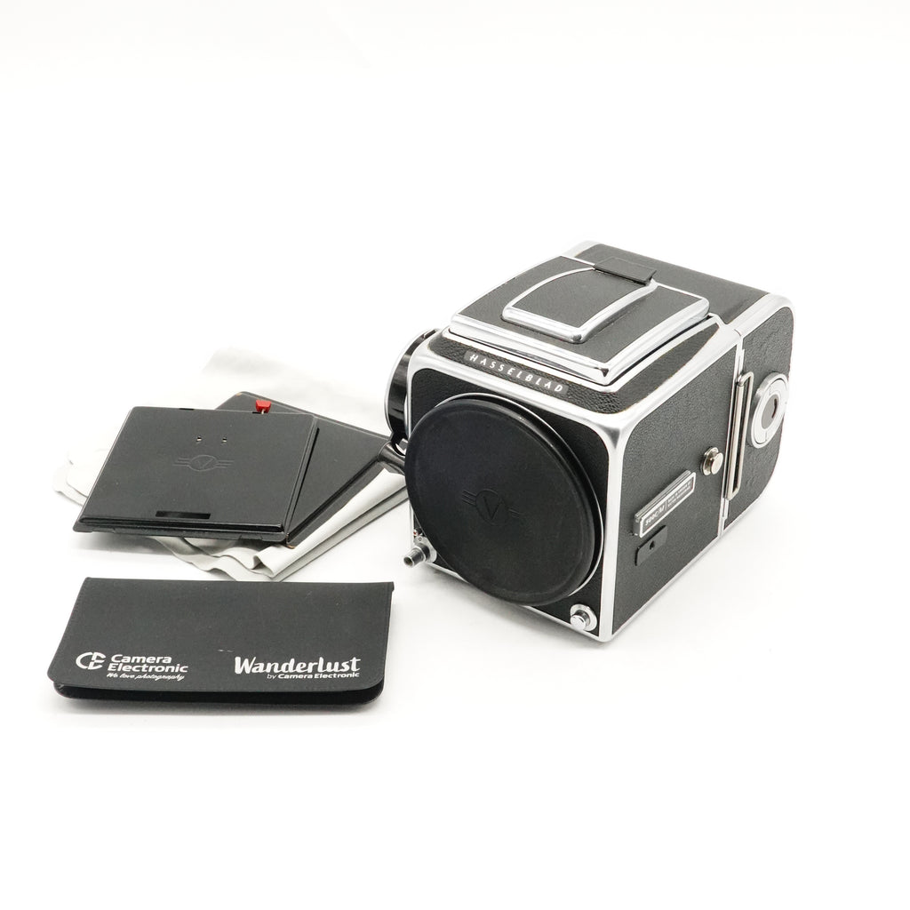 Pre-Owned Hasselblad 500C/M Camera Body Chrome With WLF, A12 Back, Metal Rear Cap, Body Cap, A12 Back Cover SN: RS1243757/RS3173832 (Second Hand)