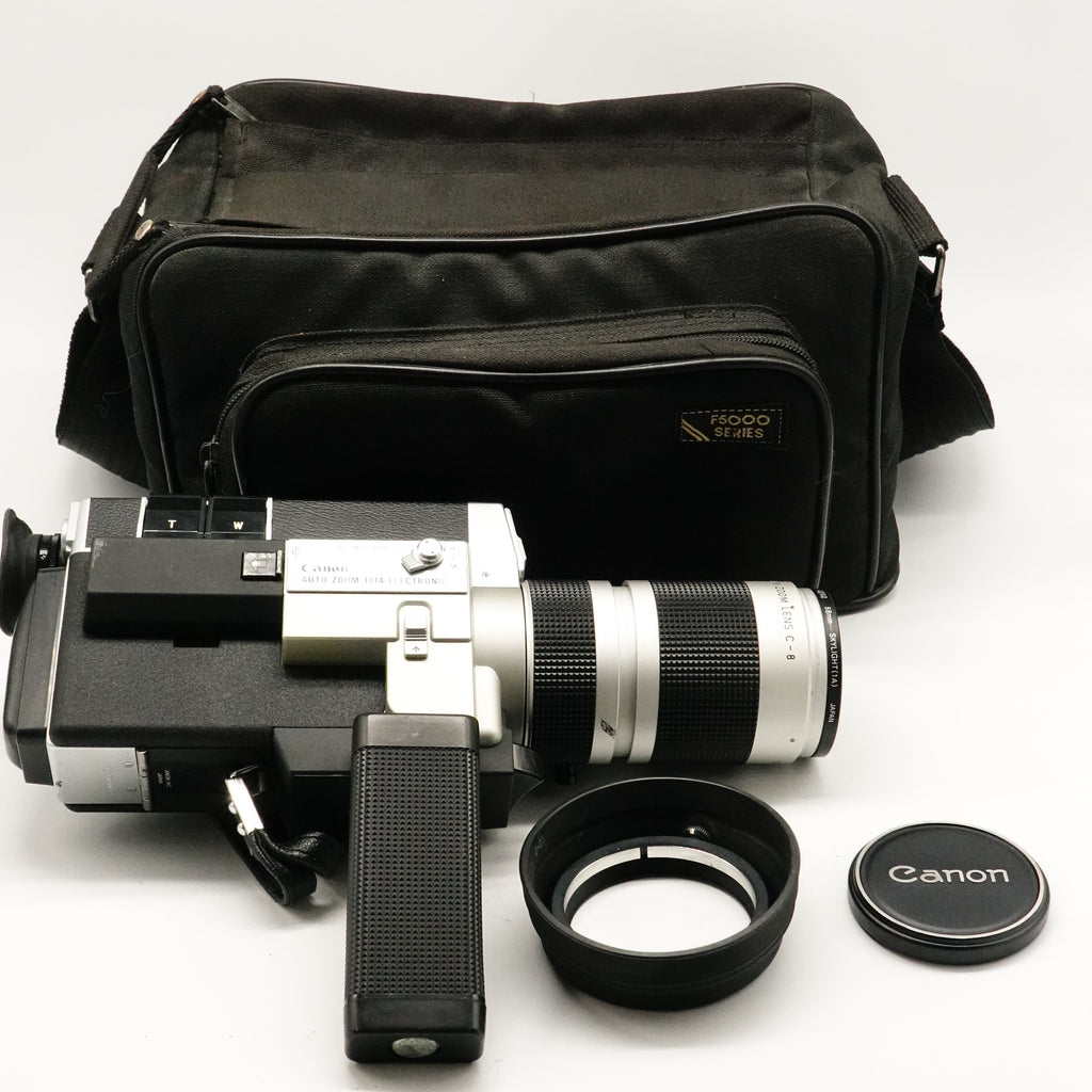 Pre-Owned Canon  Auto Zoom 1014 Electronic Super 8 Movie Camera With Hood, Batteries & Bag SN: 164090 (Second Hand)