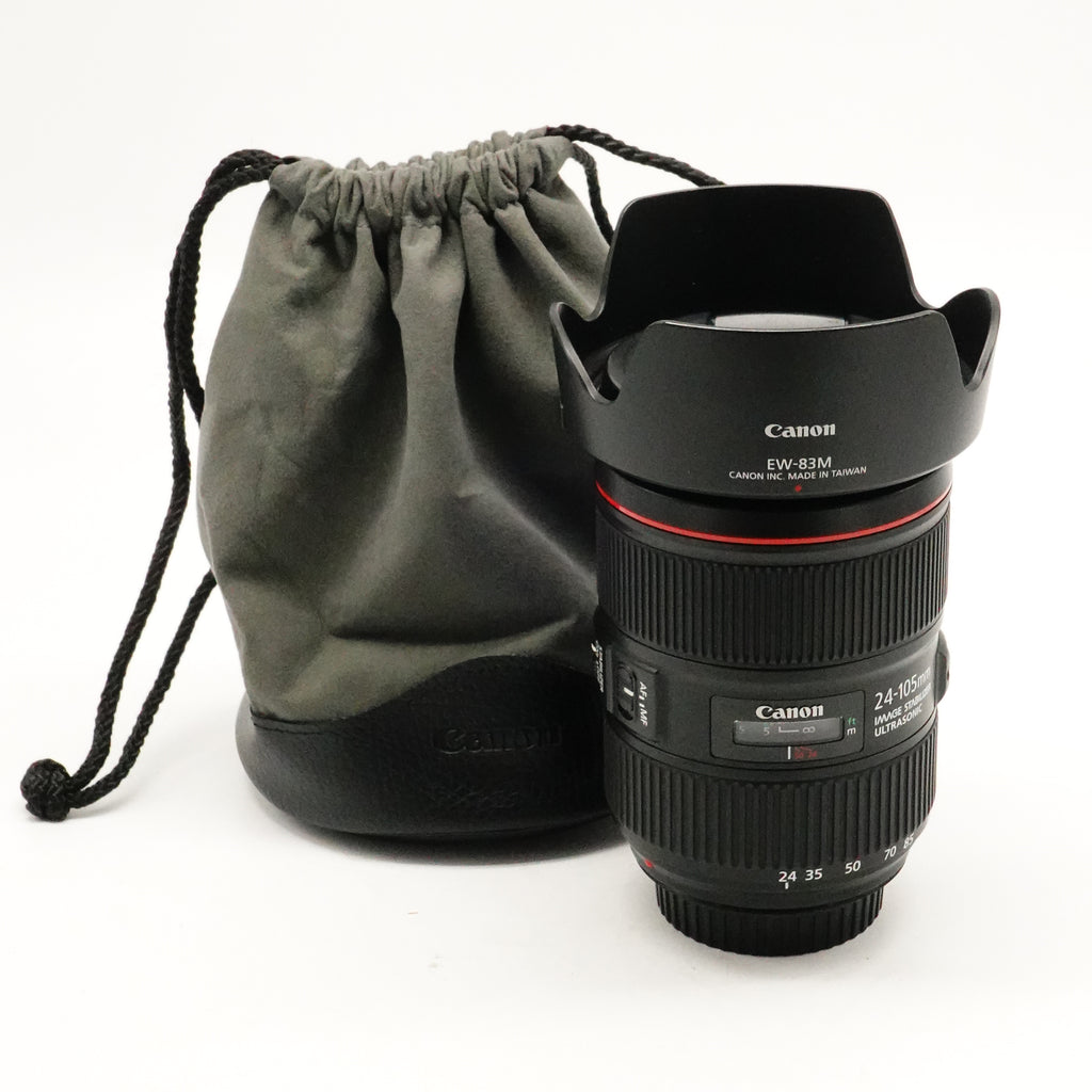 Pre-Owned Canon EF 24-105mm f/4L II IS USM Lens  With F&R Caps, Pouch, Hood SN: 6120001478 (Second Hand)