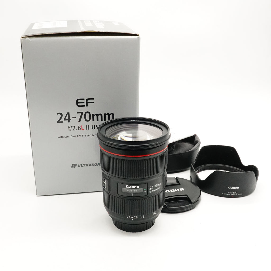 Pre-Owned Canon EF 24-70mm f/2.8L USM II Lens with Box, Pouch, Hood, F&R Caps 4955008329 [Scratch] (Second Hand)