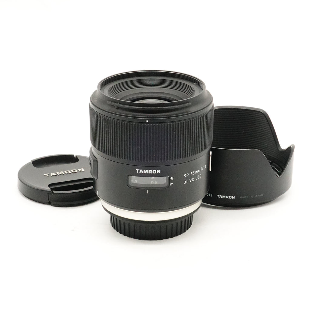 Pre-Owned Tamron AF 35mm f/1.8 SP DI VC USD Lens for Canon with Hood, F&R Caps 006814 (Second Hand)