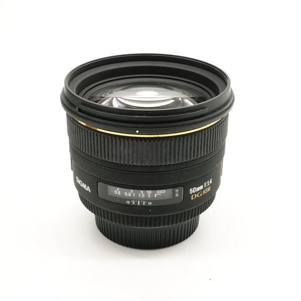 Pre-Owned Sigma EX 50mm f/1.4 DG HSM Lens for Nikon with Hood, F&R Caps, Box 10033151 (Second Hand)