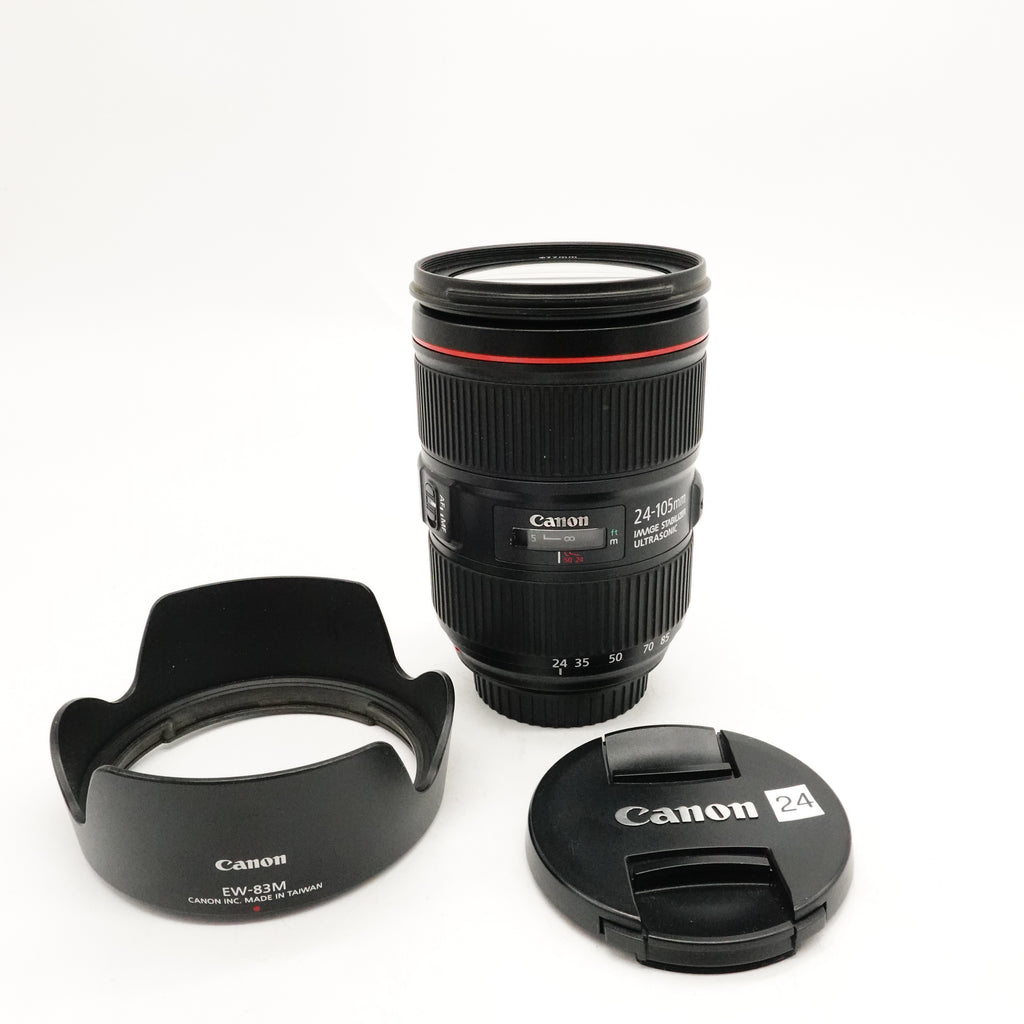 Pre-Owned Canon EF 24-105mm f/4 L IS II USM Lens With Front & Rear Cap, Hood SN: 641458 (Second Hand)