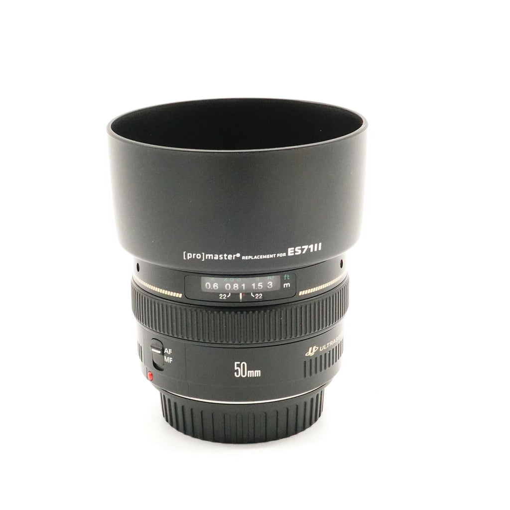 Pre-Owned Canon  EF 50mm F/1.4 Ultrasonic Lens With Cap, Hood SN: 8101101537 (Second Hand)