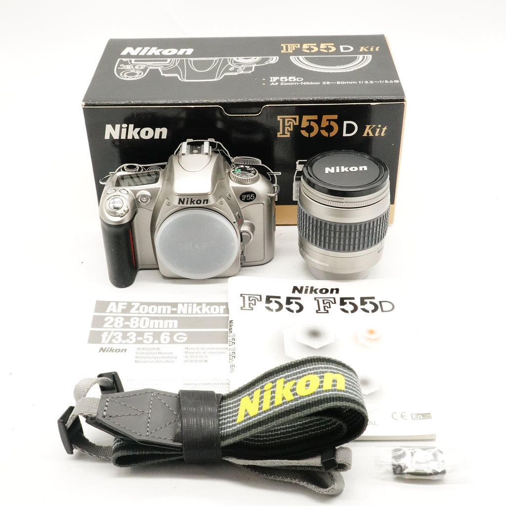 Pre-Owned Nikon F55D Kit Film SLR with 28-80mm f3.3-5.6G Lens Boxed as New SN: 2128818/2720263 (Second Hand)