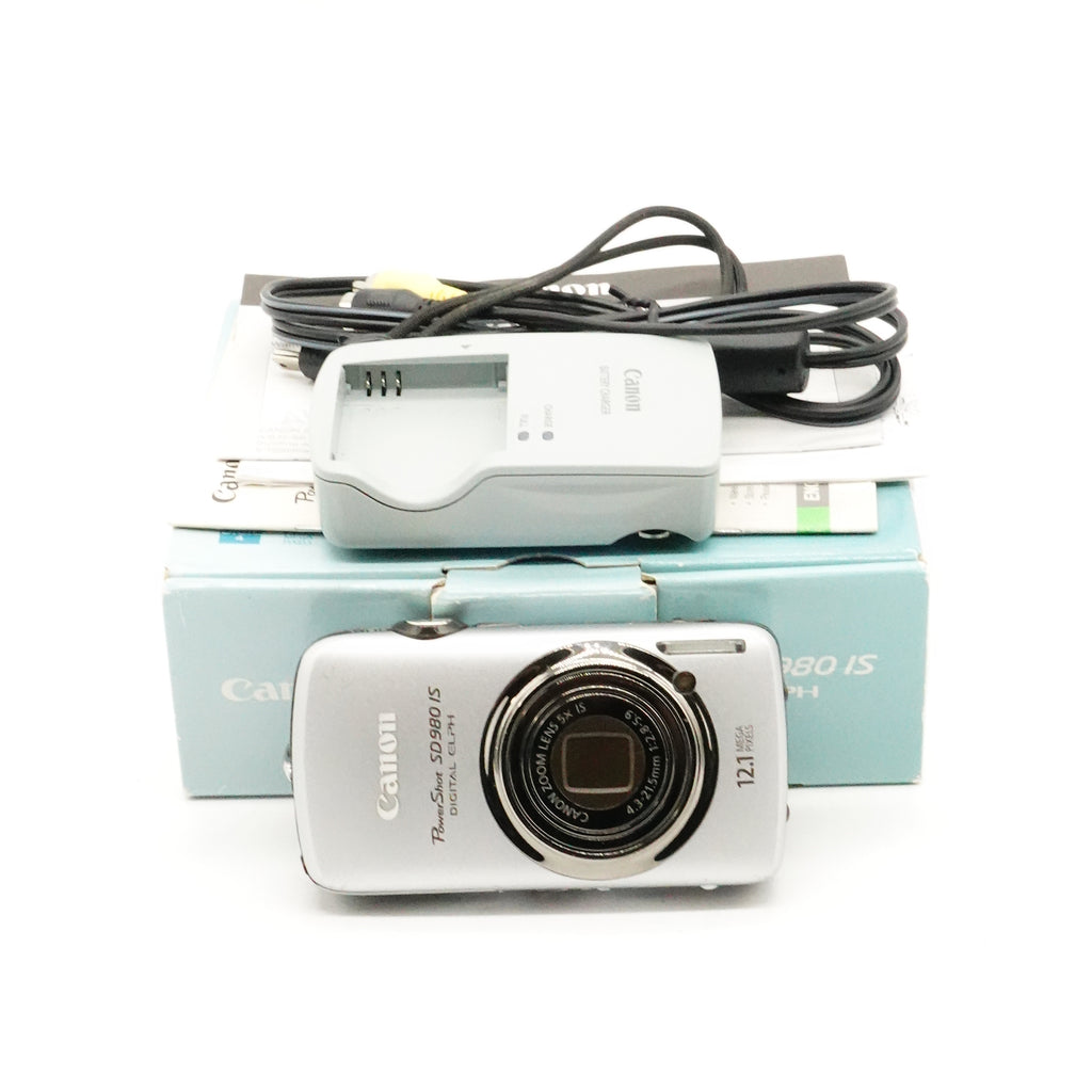 Pre-Owned Canon Powershot SD980 IS With Box, Wrist Strap, Charger, Manual SN: 9021103186 (Second Hand)