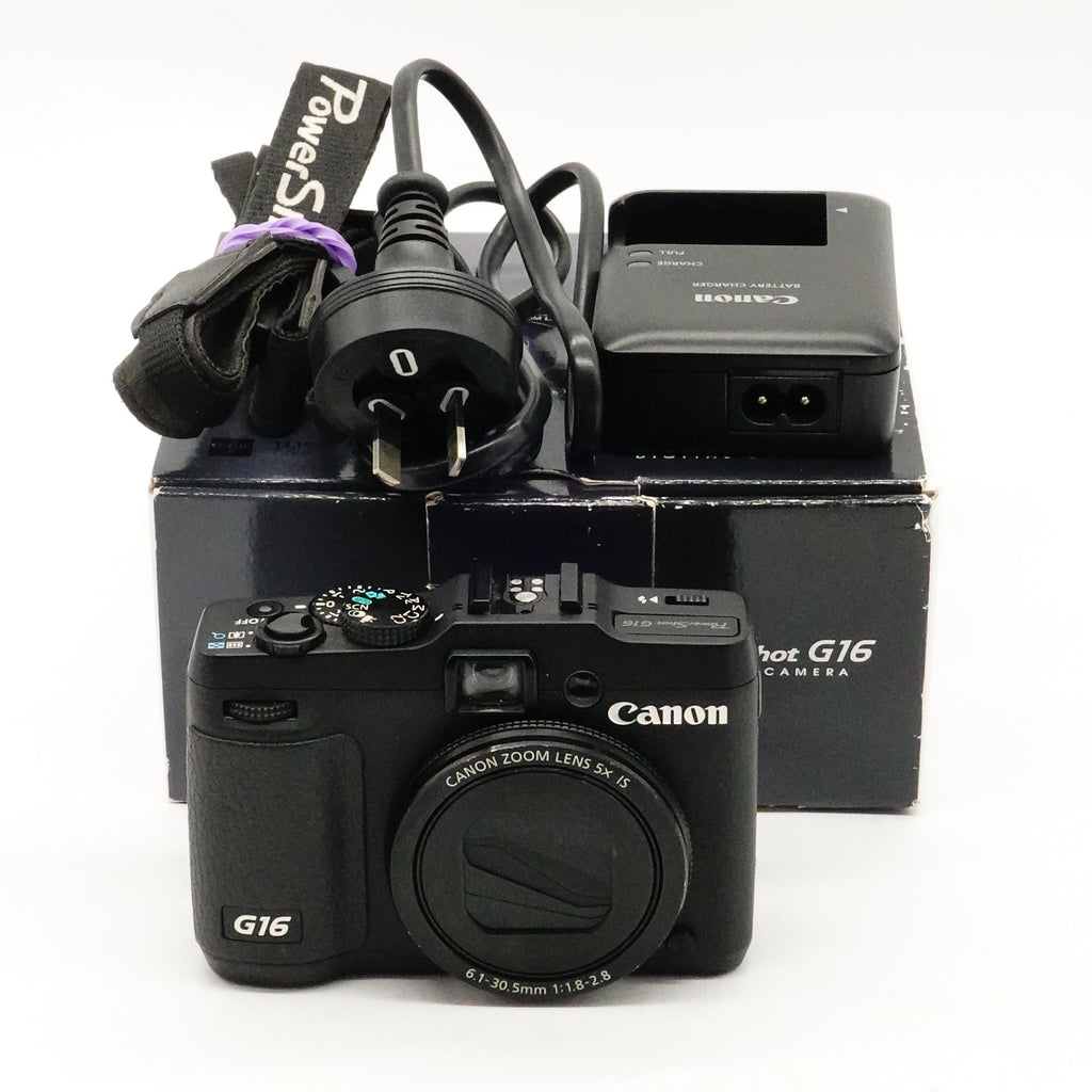 Pre-Owned Canon Power-Shot G16 With Box, Strap, Charger SN: 845052001029 (Second Hand)