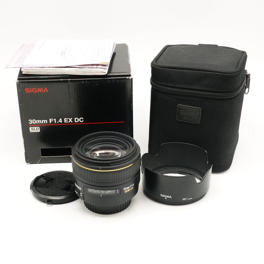 Pre-Owned Sigma 30mm f/1.4 EX DC Lens For Canon EF Mount With Box & All Accessories SN: 11887281 (Second Hand)