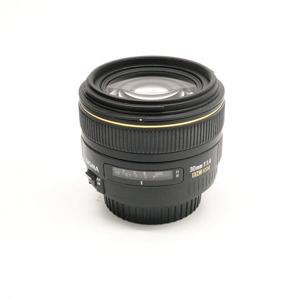 Pre-Owned Sigma 30mm f/1.4 EX DC Lens For Canon EF Mount With Box & All Accessories SN: 11887281 (Second Hand)