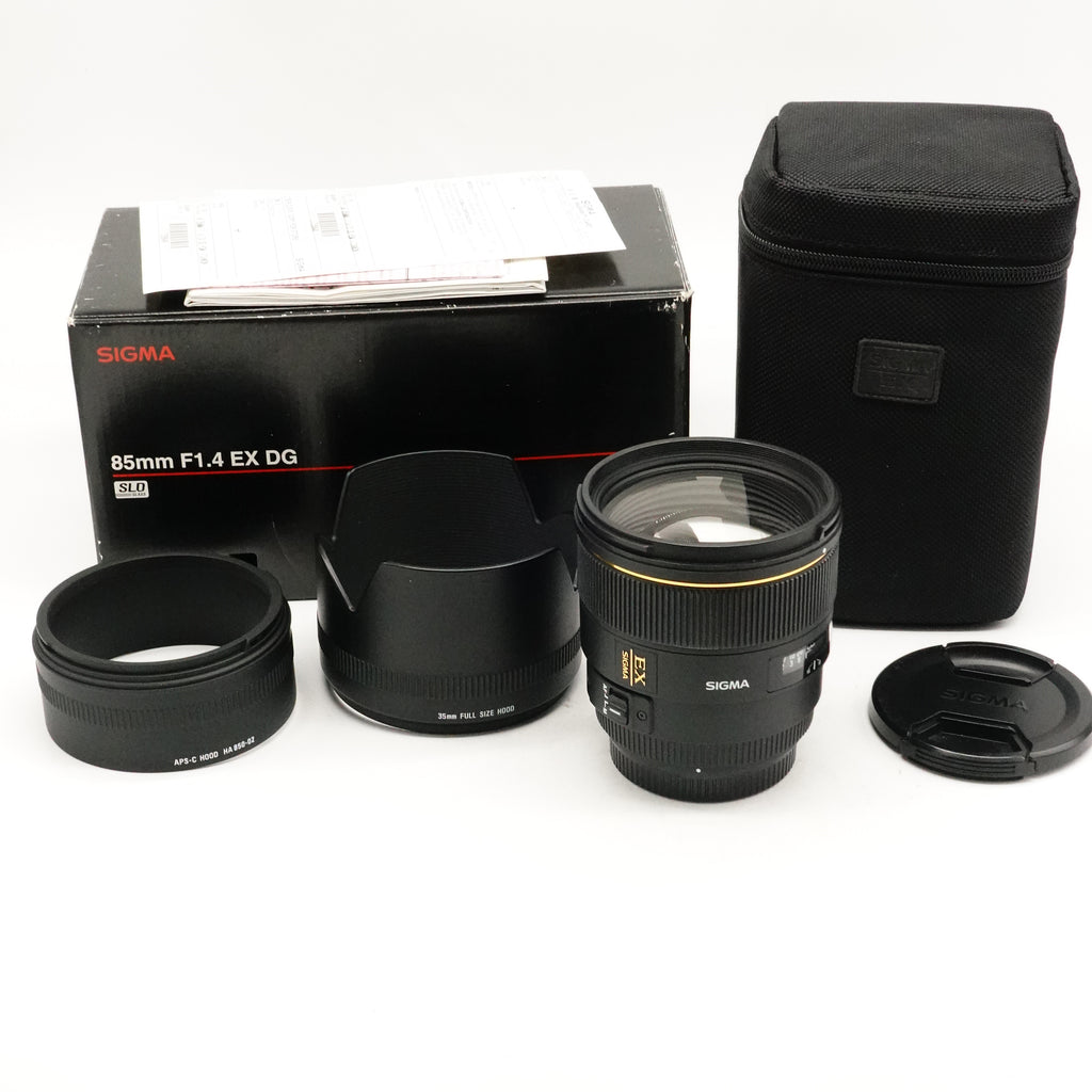 Pre-Owned Sigma 85mm f/1.4 EX DG Lens For Canon EF Mount With Box & All Accessories SN: 11729848 (Second Hand)