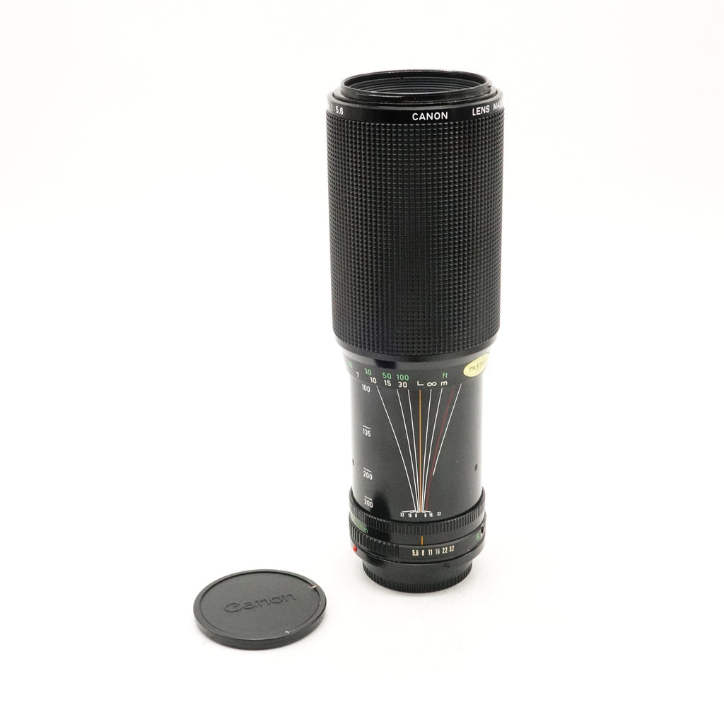 Pre-Owned Canon FD 100-300mm f/5.6 Zoom Lens With Caps SN: 42136 (Second Hand)