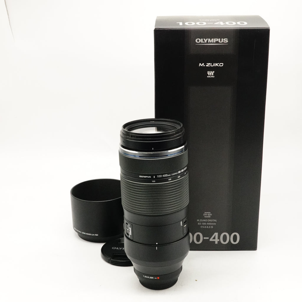 Pre-Owned Olympus M.ZUIKO Digital ED 100-400mm f/5-6.3 IS Lens Black With Box & Accessories SN: 351525685 (Second Hand)