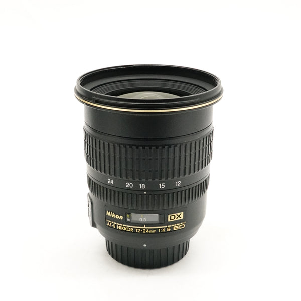 Pre-Owned Nikon AF-S NIKKOR 12-24mm f/4G ED DX Lens With Caps, Pouch SN: 218329 (Second Hand)
