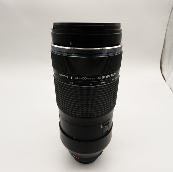 Pre-Owned Olympus M.ZUIKO Digital ED 100-400mm f/5-6.3 IS Lens - In Box with Caps & Hood SN: 35157460(Second Hand)