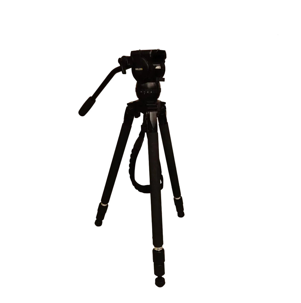 Pre-Owned Miller 1876 Compass 12 Tripod with Compass 12 Fluid Head, Solo DV 2-Stage Aluminium Tripod (Second Hand)