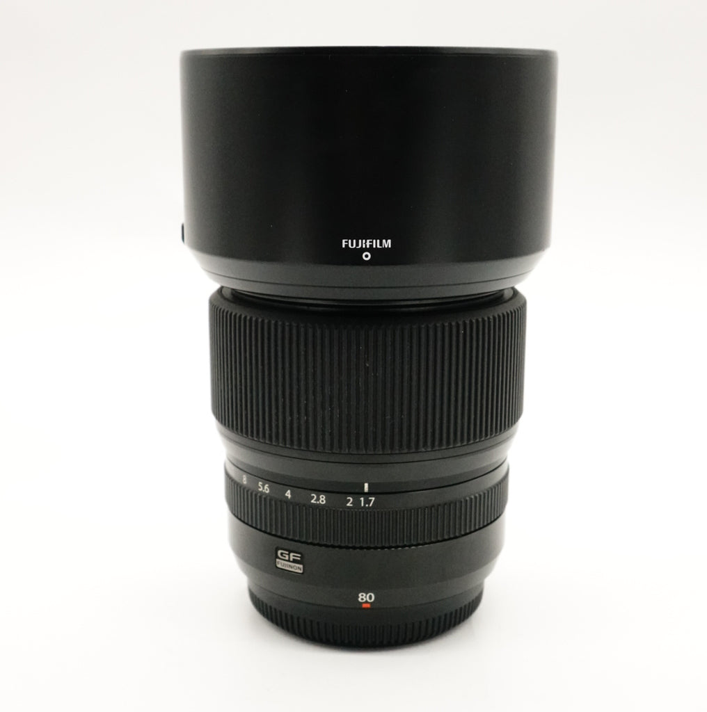 Pre-Owned FUJIFILM GF 80mm f/1.7 R WR Lens in Box with Caps, Hood, Pouch & Manual SN: 28A00338 (Second Hand)