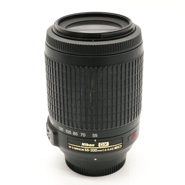 Pre-Owned NIKON NIKON AF-S 55-200MM F4-5.6G ED DX VR LENS,  With Hood SN: 3644550 (Second Hand)