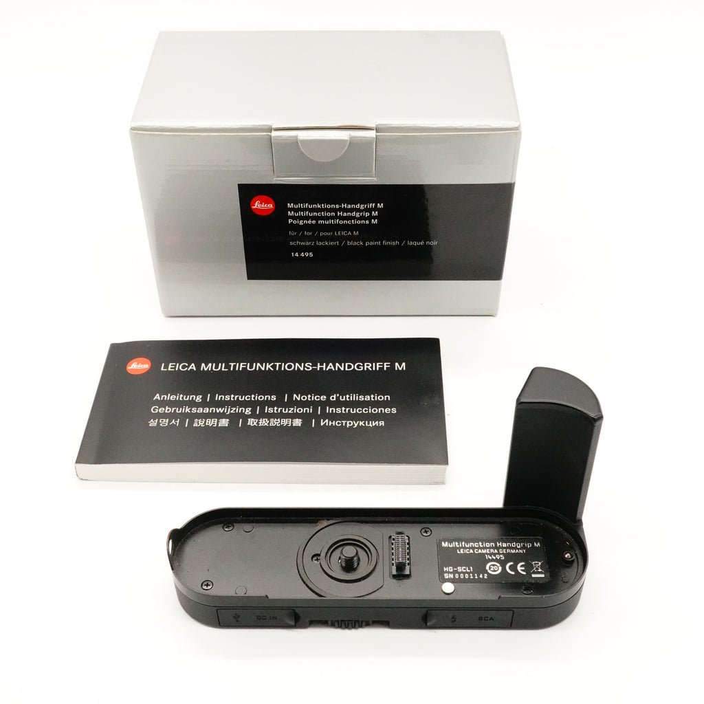 Pre-Owned Leica 14495 Leica M Mulitfunction Handgrip (Black Paint) With Box, Manuals SN: 0001142 (Second Hand)