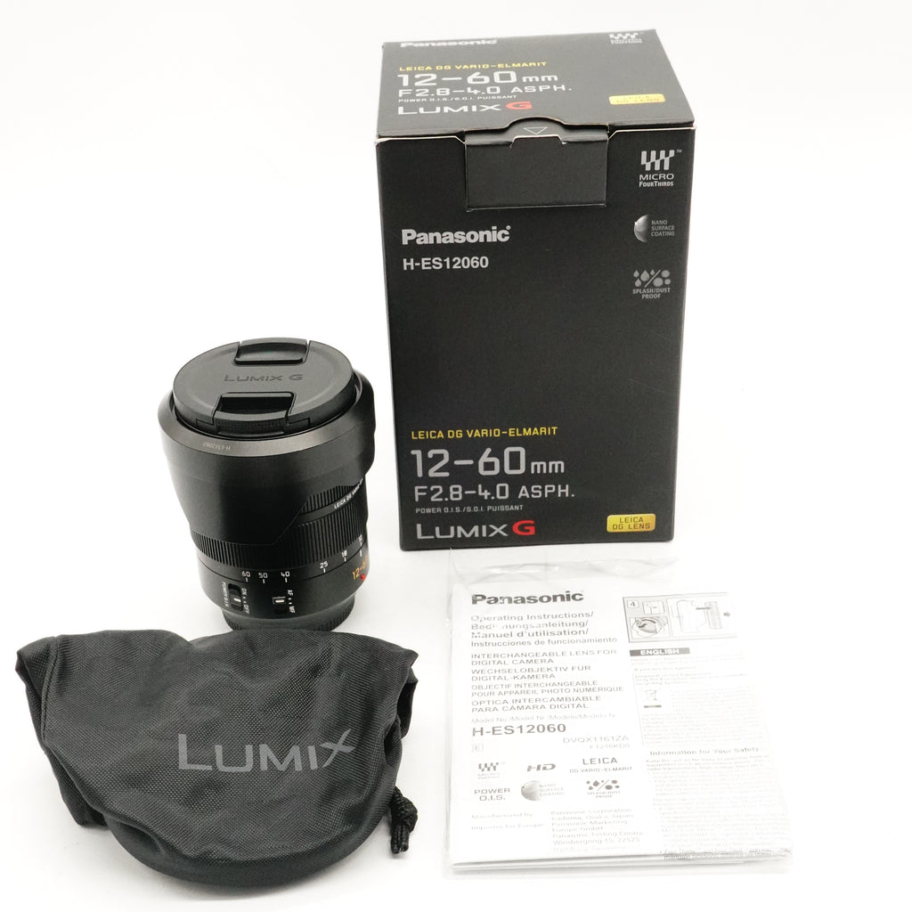 Pre-Owned Panasonic Leica DG Vario-Elmarit 12-60mm f/2.8-4 ASPH Power I.O.S. Lens Black, Boxed As New SN: XD7CA104212 (Second Hand)