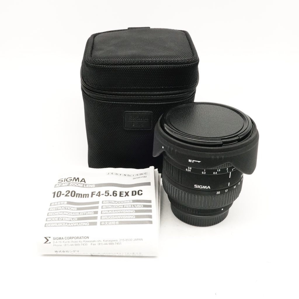 Pre-Owned Sigma 10-20mm f4-5.6 EX DC HSM For Pentax With Pouch, Manual, Front & Rear Caps, Hood SN: 2053915 (Second Hand)