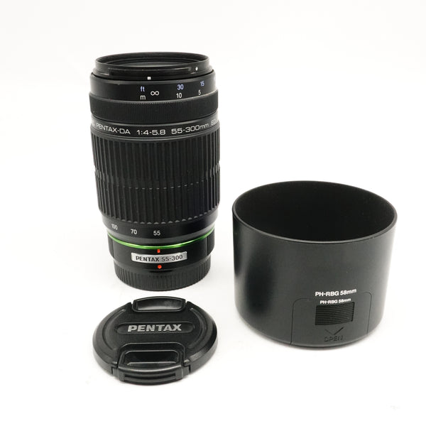 Pre-Owned Pentax SMC 55-300mm f/4-5.8 DA With Soft Pouch, Front & Rear Caps SN: 4082913 (Second Hand)