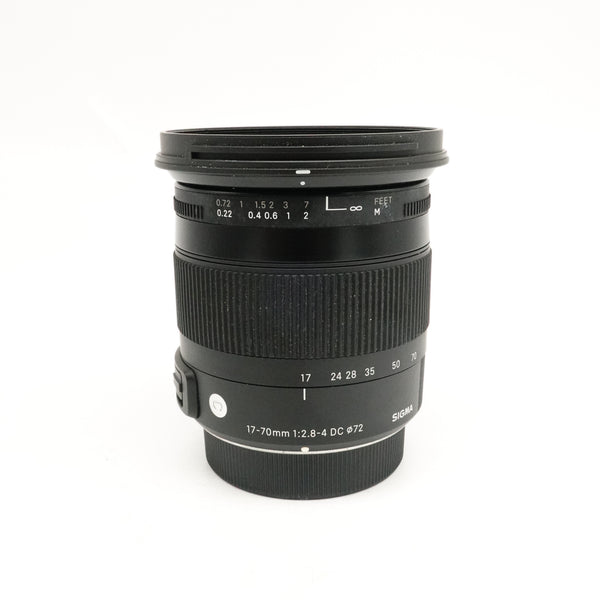 Pre-Owned Sigma 17–70mm f/2.8–4 DC MACRO OS HSM For Pentax With Hood, Front & Rear Caps SN: 50859404 (Second Hand)