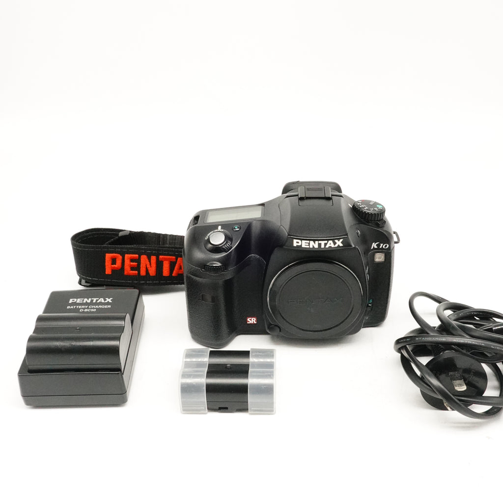 Pre-Owned Pentax K10 DSLR Body With Strap, Body Cap, Battery, Charger, Spare Battery & Manual SN: 2223318 (Second Hand)
