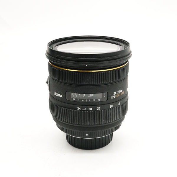Pre-Owned Sigma EX 24-70mm f/2.8 DG HSM Lens for Nikon With F&R Caps, Hood, Box, Pouch SN: 1013947 (Second Hand)