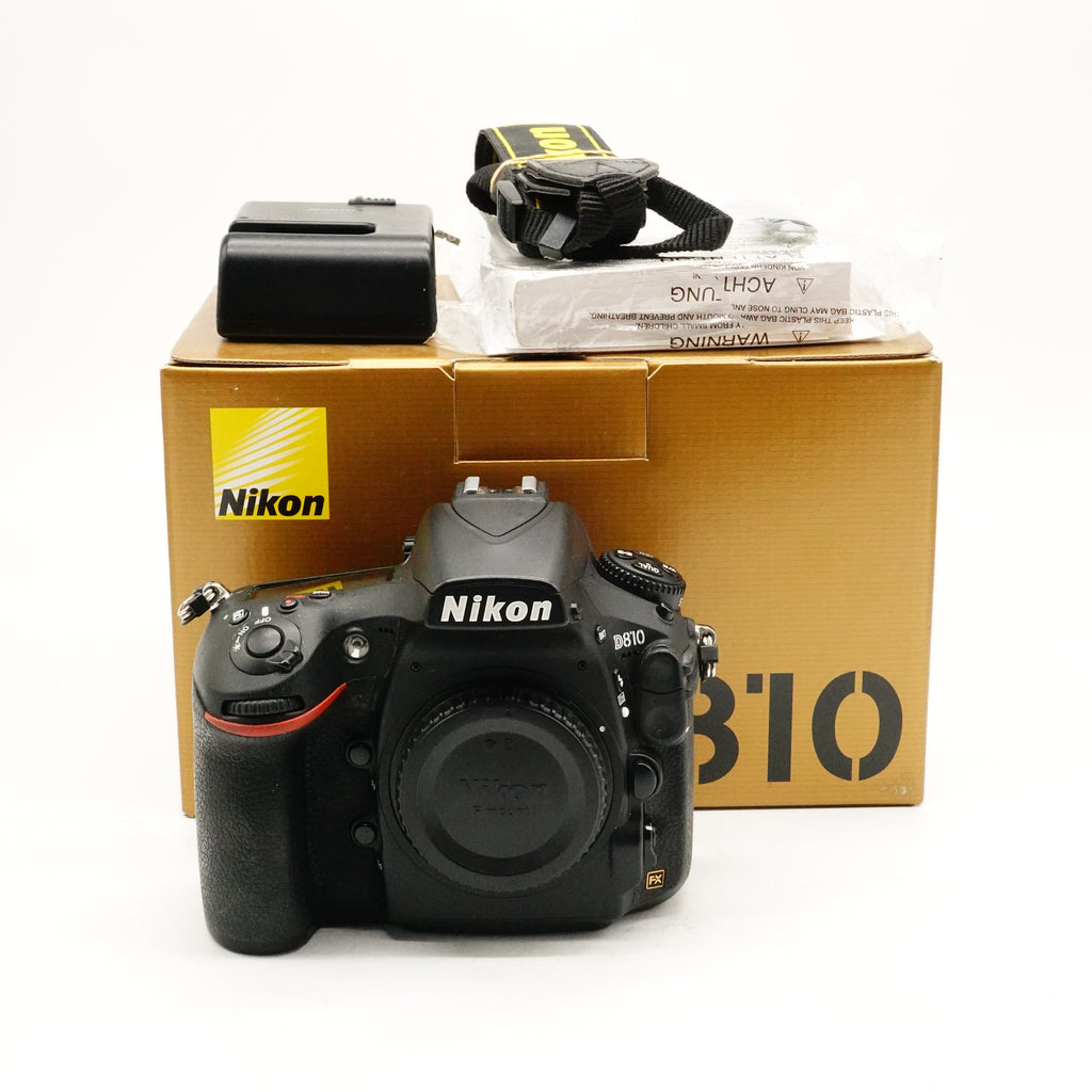 Pre-Owned Nikon D810 DSLR Camera Body With Box, Charger, Strap, Body Cap. Battery, Manual SN: 8700334 [SC 16.4k] (Second Hand)