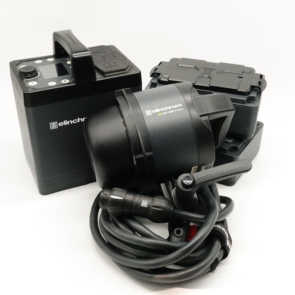 Elinchrom ELB 1200 Pack Flash 'To Go' Kit with ELB 1200 Hi-Sync Head, Caddy, Battery, Charger & Case [Spare Faulty Battery](Second Hand)