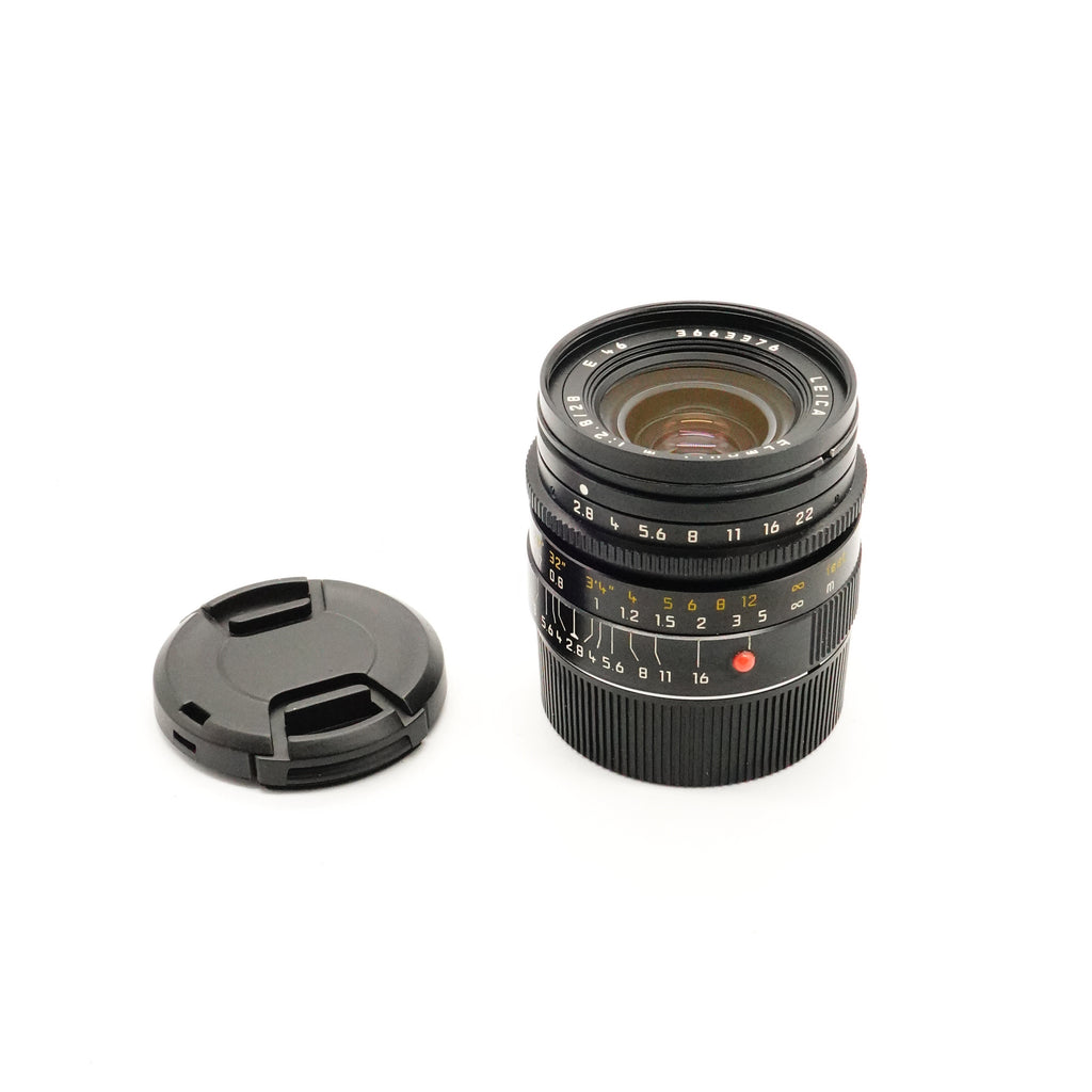 Pre-Owned Leica M 28mm f2.8 Elmarit 11809 Made in Germany 1994 CODED With F&R Caps SN: 3663376 (Second Hand)