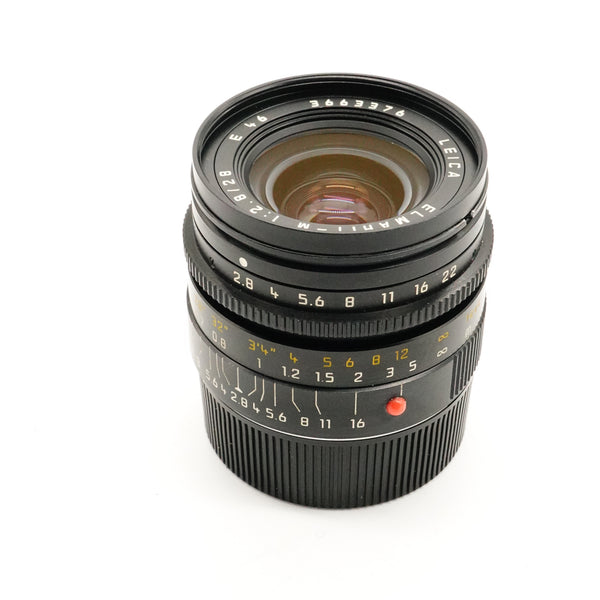 Pre-Owned Leica M 28mm f2.8 Elmarit 11809 Made in Germany 1994 CODED With F&R Caps SN: 3663376 (Second Hand)