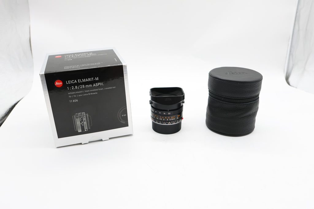 Leica 28mm f/2.8 Elmarit-M ASPH Coded Lens with Box 4164884 (Second Hand)