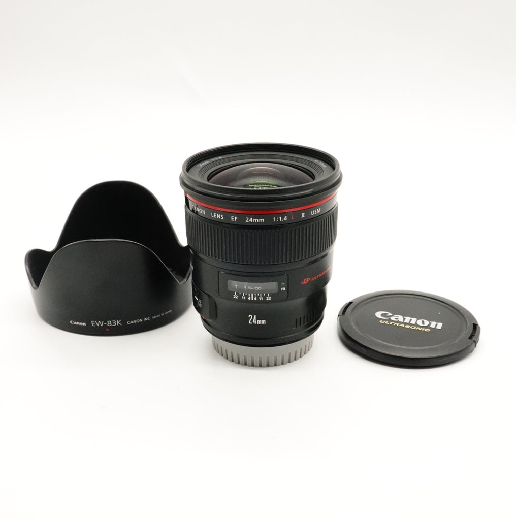 Pre-Owned Canon EF 24mm f/1.4L II USM Lens with Caps & Hood SN:4170515 (Second Hand)