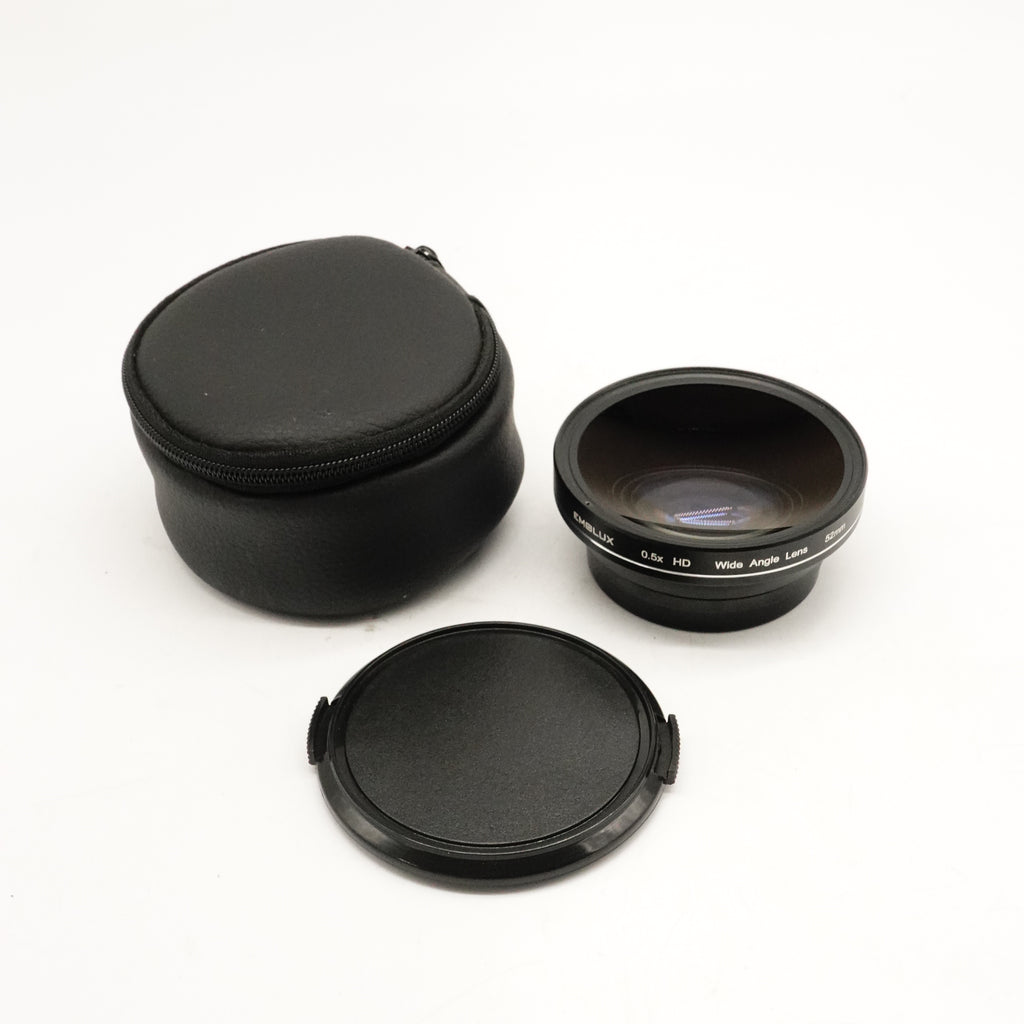 Pre-Owned Emolux 0.5x HD Wide Angle Lens Adapter 62mm With Caps & Case SN: 15623311 (Second Hand)
