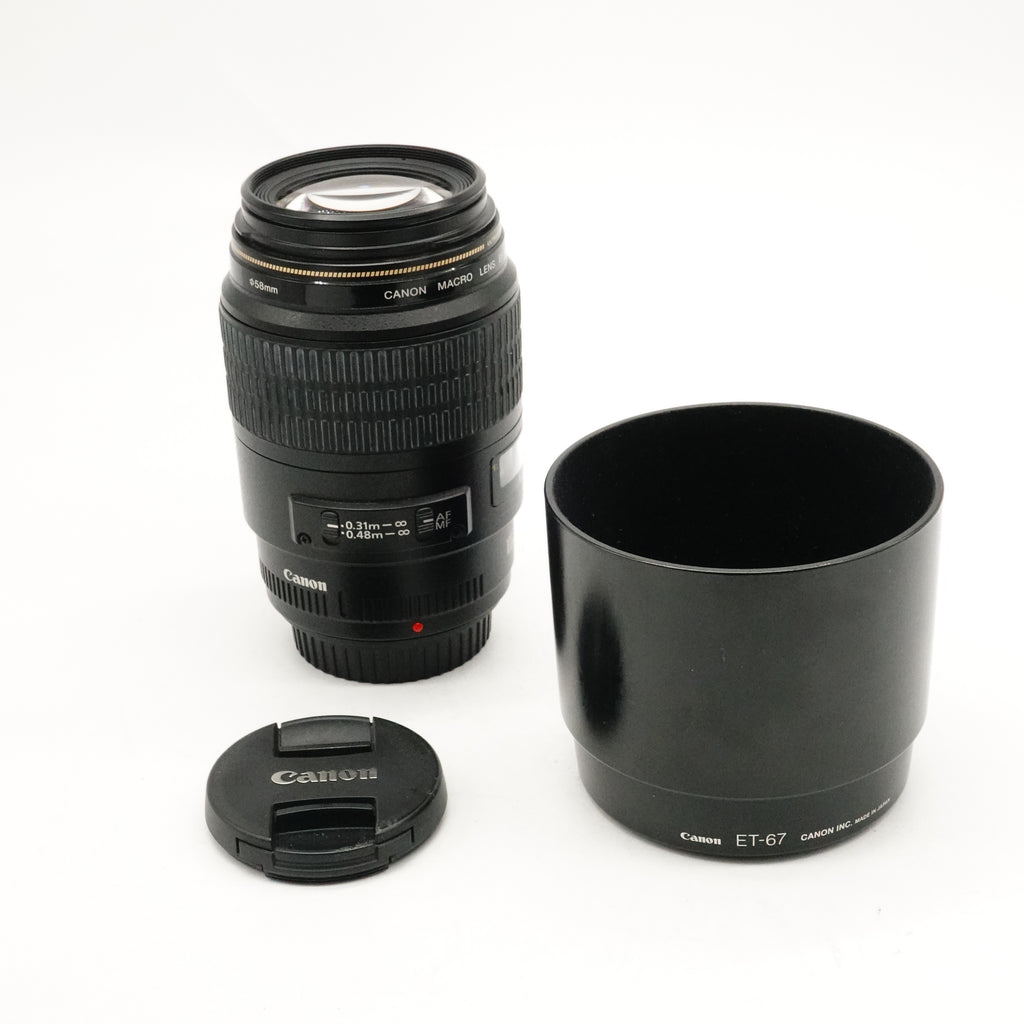 Pre-Owned Canon 100mm f/2.8 USM Macro Lens (EF) With Front & Rear Caps, Hood  SN: 25503135 (Second Hand)