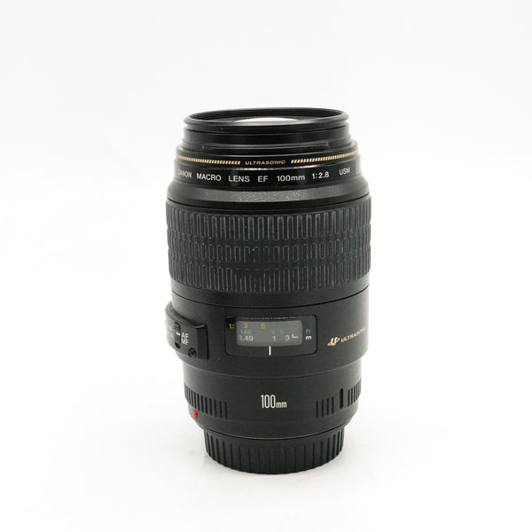 Pre-Owned Canon 100mm f/2.8 USM Macro Lens (EF) With Front & Rear Caps, Hood  SN: 25503135 (Second Hand)