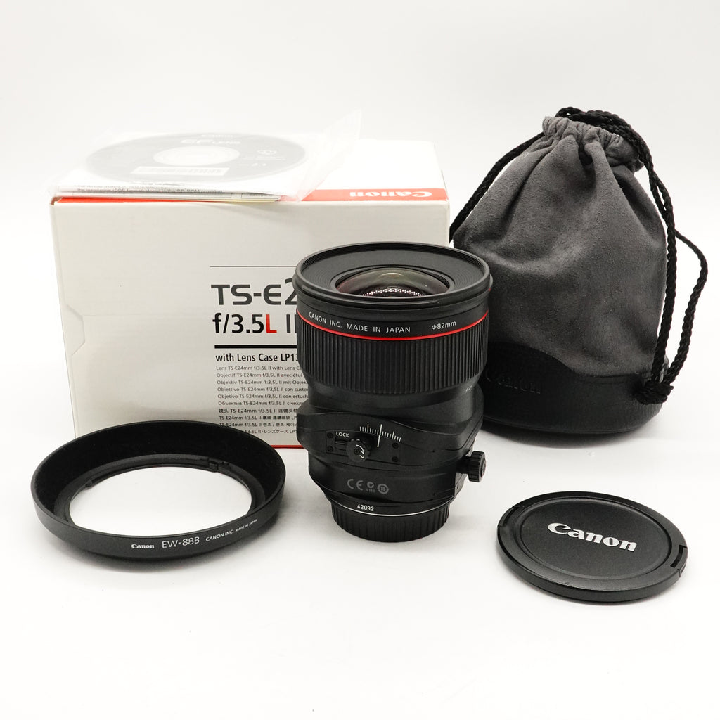 Pre-Owned Canon TS-E 24mm f/3.5L II Lens With Box, Hood, Caps, Pouch SN: 00042092 (Second Hand)