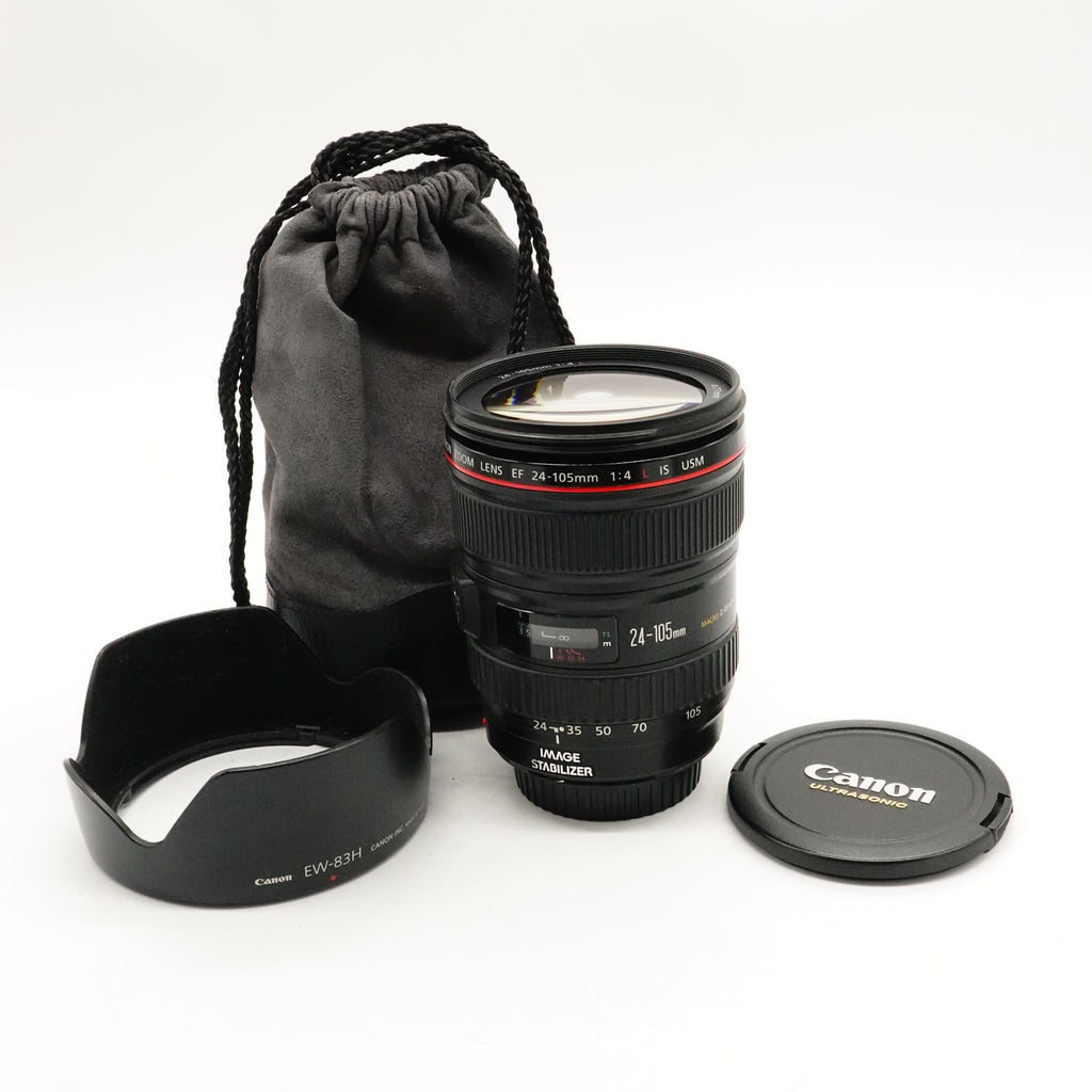 Pre-Owned Canon EF 24-105mm f/4L IS USM Lens With Lens Hood, Caps & Pouch SN: 313316 (Second Hand)