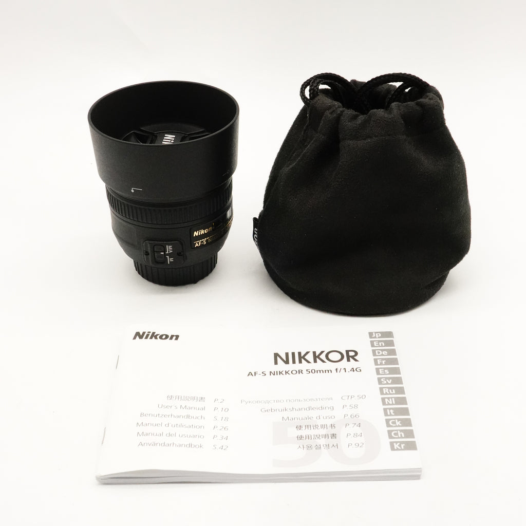 Pre-Owned Nikon AF-S Nikkor 50MM F1.4 G Lens  With Caps, Hood, Pouch & Manual SN: US650808 (Second Hand)