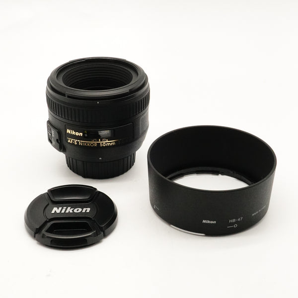 Pre-Owned Nikon AF-S NIKKOR 50mm f/1.4 G Lens With Caps, Hood, Pouch & Manual SN: US650808 (Second Hand)