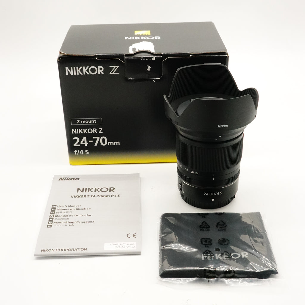 Pre-Owned Nikon Nikon NIKKOR Z 24-70mm f/4 S Lens With Box, Caps, Hood,  Manuals SN: 20394698 (Second Hand)