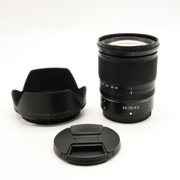 Pre-Owned Nikon Z NIKKOR 24-70mm f/4 S Lens With Box, Caps, Hood, Manuals SN: 20394698 (Second Hand)