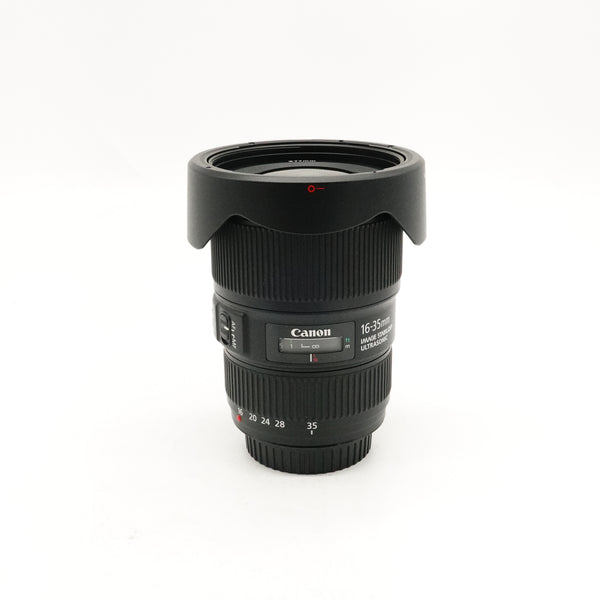 Pre-Owned Canon EF 16-35mm f/4L IS USM Lens, Boxed As New, Hood, F&R Caps SN: 5860001576 (Second Hand)