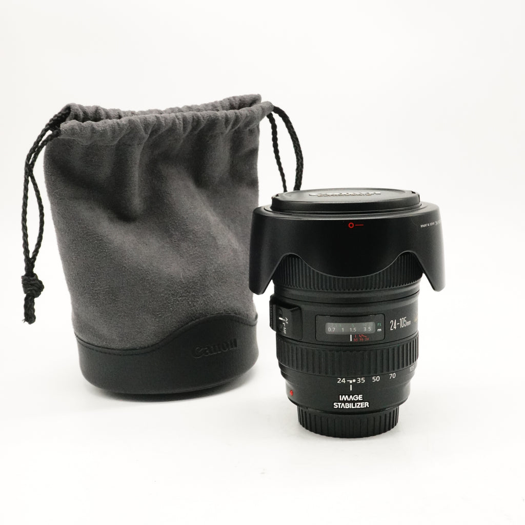 Pre-Owned Canon EF 24-105MM F4 IS L Lens With Hood, F&R Caps, Pouch SN: 2069261 (Second Hand)