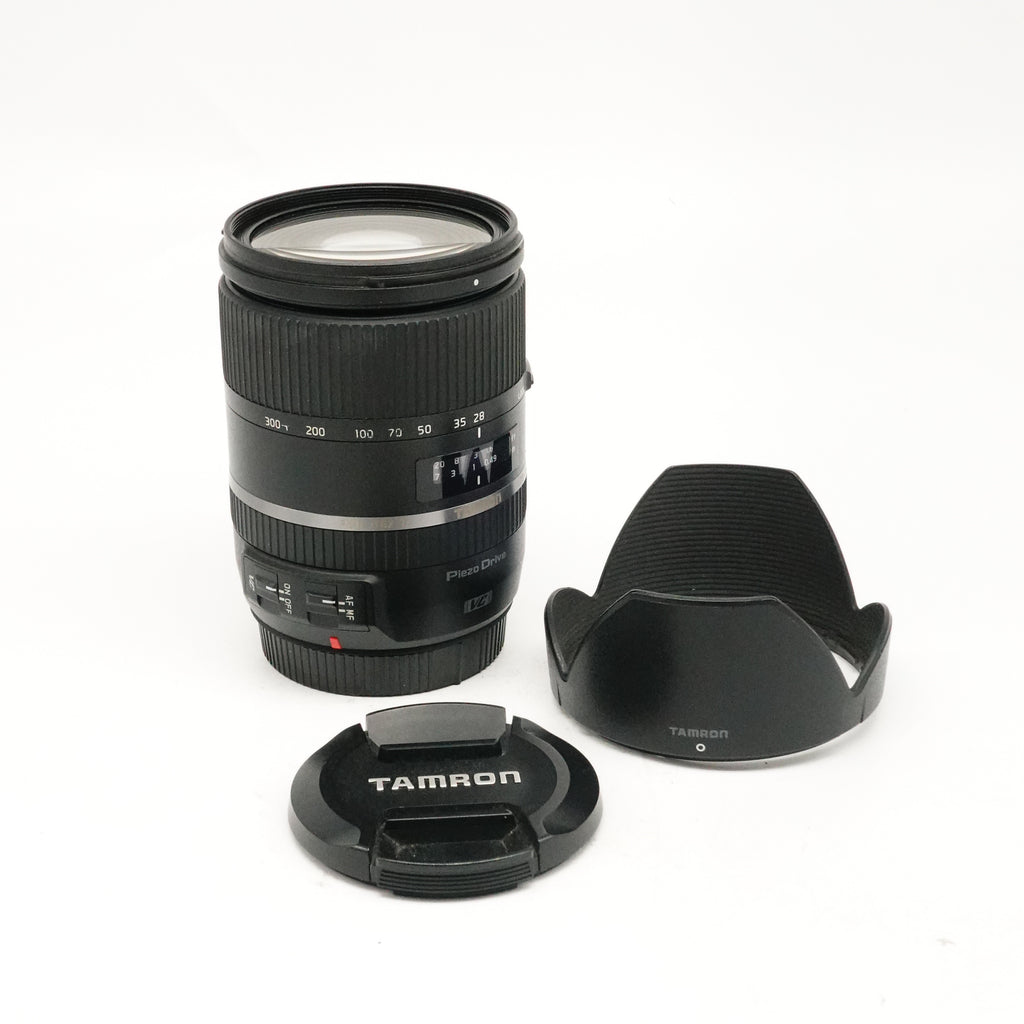 Pre-Owned Tamron 28-300 f/3.5-6.3 PZD Di (Canon EF Mount) With Front & Rear Caps, Hood SN: 112193 (Second Hand)