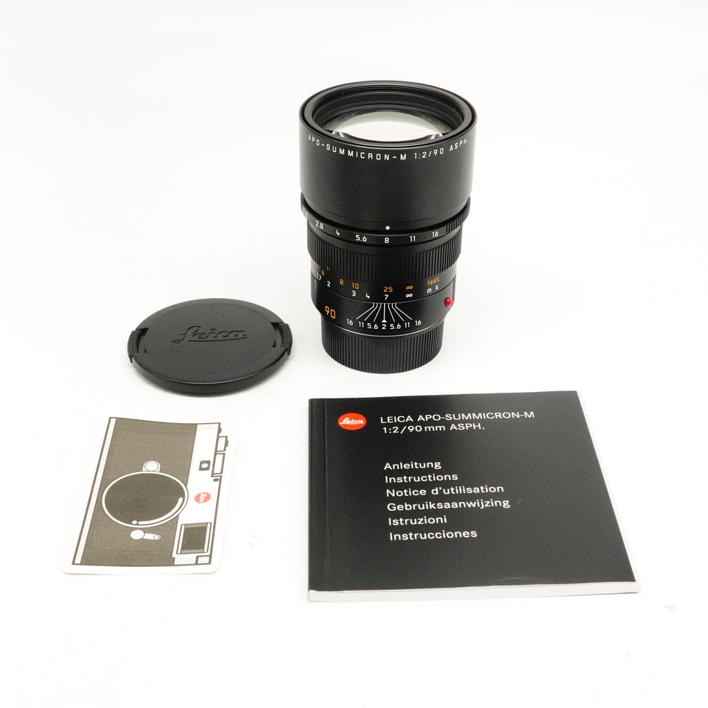 Pre-Owned Leica  APO-Summicron-M 90mm f/2 ASPH Lens With Boxed Like New SN: 4749189 (Second Hand)